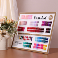 Fasedon Gel de Nail Art 114 Couleurs Brillant et Mat, Kit de Gels UV pour Manucure Professionnelle Salon