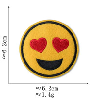 Patch brodé avec visage souriant Emoji mignon, 63 expressions de dessins animés différentes, patch brodé pour vêtements, chapeau, décoration DIY