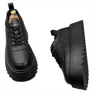 รองเท้าผู้ชายหนังเทียมพื้นหนา รุ่นใหม่สำหรับฤดูใบไม้ร่วง เพิ่มความสูง ระบายอากาศได้ดี สไตล์ลำลองแบบผูกเชือก - Product Image 2