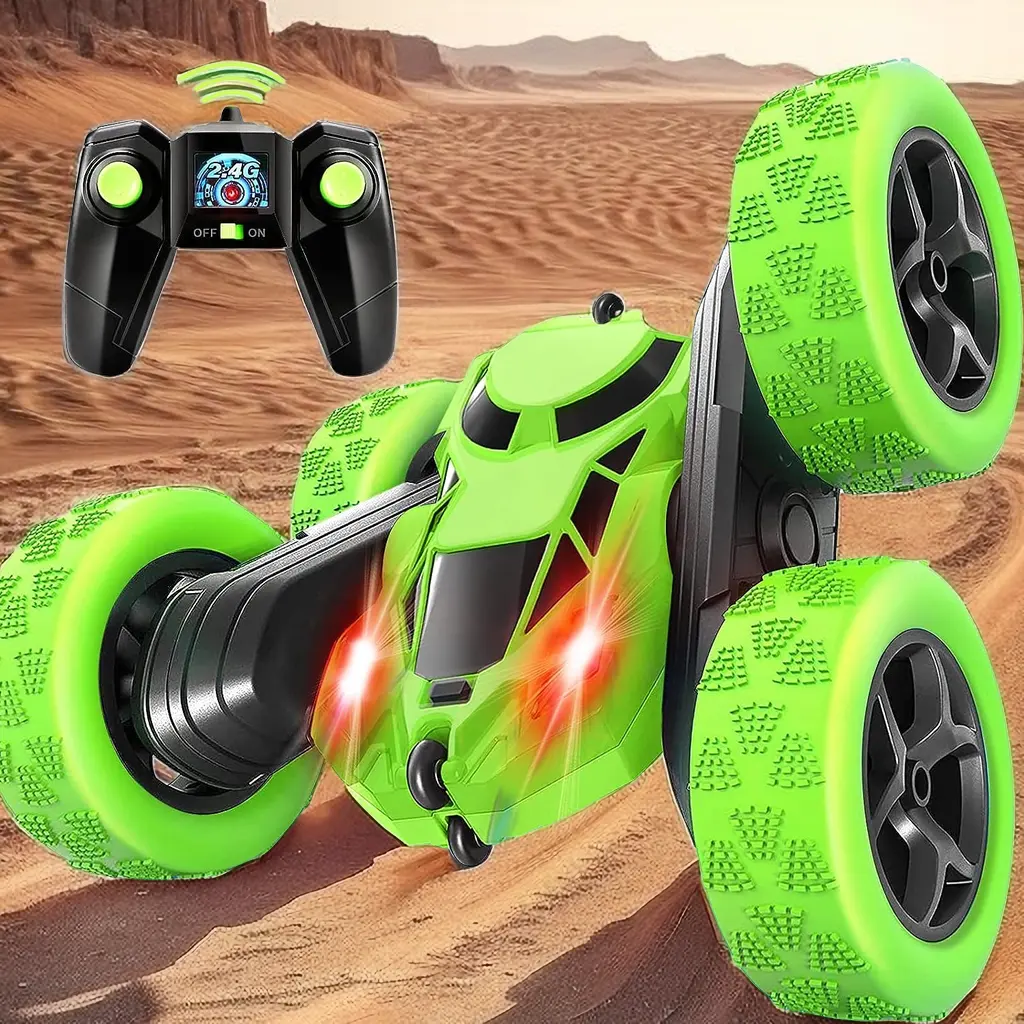 عرض رائع 4WD Double Drift Stunt rc Drift cides تهبط درجة دوران مركبات التحكم عن بعد ضوء Led