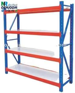 Systèmes de rayonnages de stockage en acier léger industriels, unités de rayonnages métalliques réglables sans boulons - Product Image 1