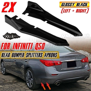 Par de protectores laterales para parachoques trasero, kit de carrocería, divisores, faldones, protectores de esquina, difusor de parachoques trasero, cubierta protectora para Infiniti Q50 - Product Image 1