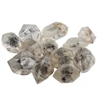 Punti di bacchetta di cristallo di quarzo con diamanti Herkimer a doppia terminazione scintillanti naturali grezzi grezzi in vendita