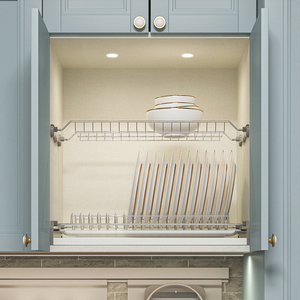 Gabinete <span class=keywords><strong>de</strong></span> Pared TY Storage <span class=keywords><strong>de</strong></span> Diseño Moderno, Acero Inoxidable 304 con Acabado Cromado, <span class=keywords><strong>Escurridor</strong></span> <span class=keywords><strong>de</strong></span> <span class=keywords><strong>Platos</strong></span> Eficiente, Almacenamiento <span class=keywords><strong>de</strong></span> Cocina - Product Image 4