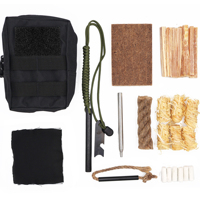 Kit de survie professionnel en jungle avec soufflet de poche, bâtons de feu en bois gras et allume-feu pour le camping, la chasse et les activités de plein air