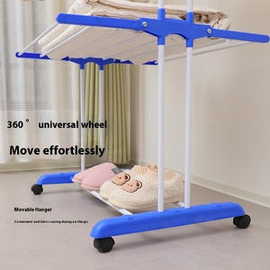 Étendage Mobile Multicouches Flexible et Pratique en Plastique pour Serviettes et Vêtements dans Divers Scénarios de Séchage - Product Image 5