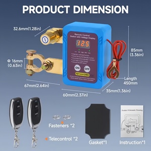 Interruttore Universale/12V 240A per Disconnessione Remota della Batteria, Spegnimento Automatico, Antifurto, Compatibile con Auto, Camion, Camper - Product Image 2