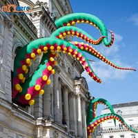 Ballon gonflable pieuvre à tentacules, étanche et facile à installer, durable pour la décoration d'événements extérieurs et de centres commerciaux à Halloween