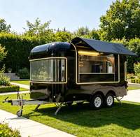 Aobote pour remorque de camion de restauration de style rétro en acier inoxydable, double essieu tandem, résistante à la rouille, facile à assembler et à nettoyer, conforme aux normes DOT/CE