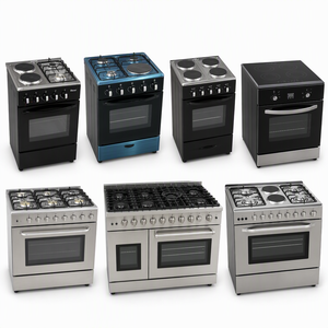 X Free Standing Gas Cooker 4 Burners Gas Stove with Oven Black Enamel Body Household Cooking Range for Kitchen - Product Image 5