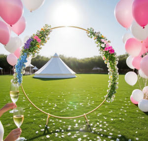 Decorazione per matrimonio sfondo ad <span class=keywords><strong>arco</strong></span> con supporto per sfondo a forma rotonda da 5/6,6 piedi supporto per matrimonio in metallo per <span class=keywords><strong>arco</strong></span> a palloncino in ferro - Product Image 6