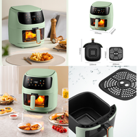 Friteuse à air sans huile en acier inoxydable, mini four à air chaud, 6L, 8L, 12L, meilleur choix selon Consumer Reports, comme vu à la télévision
