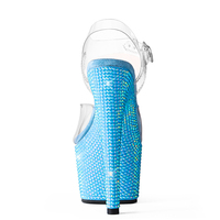 Sandales à plateforme transparentes en PVC à bout ouvert, talon aiguille de 17 cm, dessus transparent, chaussures de danse pour femmes, accessoires de clubbing, fournisseur d'usine