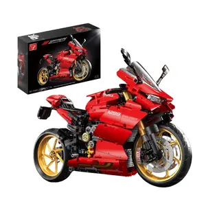 Nouveau Micro Briques Cadeau 1:5 Moto modèle Assemblage Petites Briques Enfants Jouets Éducatifs Cadeau Enfants Jouet Créatif