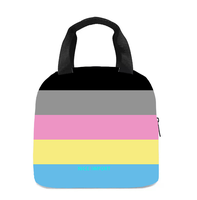 Sac à lunch arc-en-ciel non binarien pour femmes et hommes, sac fourre-tout réutilisable, sacs à lunch isothermes pour le travail, le pique-nique, l'école ou les voyages