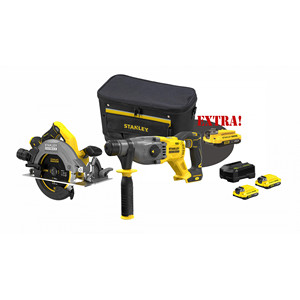 ชุดสว่านโรตารี่ไร้สาย STANLEY SDS-Plus 18V V20 Brushless รุ่น UTP0045 พร้อมเลื่อยวงเดือนไร้สาย UTP0057 ผลิตในอิตาลี - Product Image 1