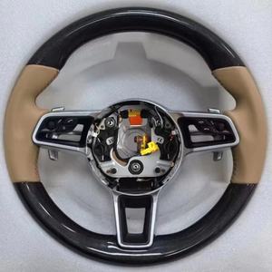 พวงมาลัยรถยนต์หนังแท้แบบกำหนดเองสำหรับ Porsche Macan 95B S Turbo <span class=keywords><strong>GTS</strong></span> ปี 2014 ถึง 2023 พวงมาลัยคาร์บอนไฟเบอร์ - Product Image 1