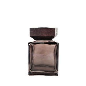 Luxury 150ml <strong>200ml</strong> 500ml Black Amber Frosted Custoom Reed <strong>Diffuser</strong> Glass Bottle with Wooden Lids square <strong>Aroma</strong> Fragrance Bottle - Product Image 3