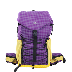 Mochila Multifuncional con Cordón Ajustable en Morado y Amarillo, Mochila Resistente para Senderismo, Camping y <span class=keywords><strong>Viajes</strong></span> al Aire Libre - Product Image 1