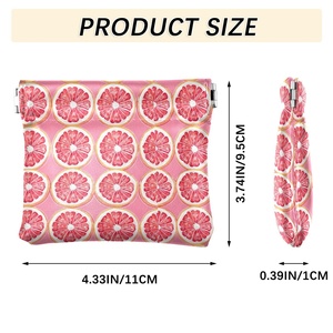 Wholesale Mini Change Purse Wallet Women's Genuine Leather <b>Key</b> Chain Coin Bag Zipper Small Pouch Wallet - Product Image 3