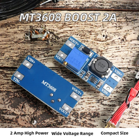 Modul Penguat Tegangan MT3608 DC-DC Step-up Converter 2A Maks 2V-24V ke 5V 9V 12V 28V Papan Catu Daya Booster