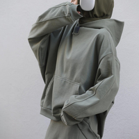 Ensemble 2 pièces personnalisé en coton, sweat-shirt et jupe oversize, collection automne-hiver, pour femmes musulmanes, grandes tailles, vêtements islamiques