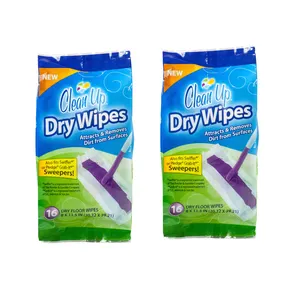 Disposable electrostatic dry floor wiper
