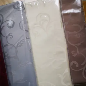 Tissu jacquard 100% polyester, textiles de table couleur unie pour tables rectangulaires, 1 pièce