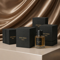 Boîte à parfum en carton rigide noir écologique sur mesure avec insert en mousse - Boîtes en papier cosmétique bleues et roses