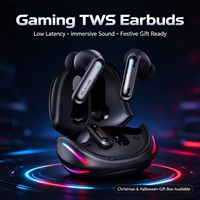 Écouteurs intra-auriculaires stéréo sans fil TWS 2027, étanches IPX5, Bluetooth 6.0, avec éclairage RGB pour le gaming, connectivité Type-C, pour le sport