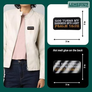 CustomGod Turns My Darkness Into Light <b>Patch</b> 3" Iron <b>On</b> <b>Sew</b> <b>On</b> Embroidery <b>Patch</b> For Backpacks Jeans Hats Clothes Fabric - Product Image 4