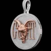 Collar con Colgante de Cabeza de Toro de Moissanita de Alta Calidad, Estilo Hip Hop, con Incrustaciones de Diamantes Redondos, para Hombre, Estilo Urbano y de Alto Rendimiento