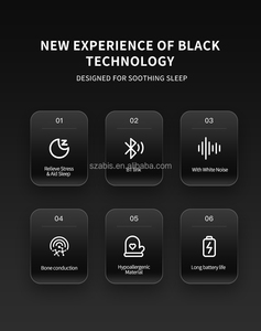 Pillow <b>Speaker</b> Bone <b>Conduction</b> BT Wireless Music Sleep Headphones Portable White Noise Machine for Side Sleepers Sleep <b>Speaker</b> - Product Image 4