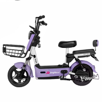 Vélo électrique urbain puissant de 14 pouces, 350W, avec fonctionnalités électroniques, batterie 48V 12Ah 20Ah, moteur sans balais, cadre en aluminium pour la ville