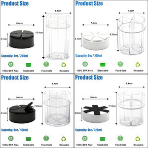 Populaire BBQ 4oz 5oz 8oz 9oz kruidenpotjes flesjes plastic kruidenflesjes specerijenflesjes met verzegeling condimenten <span class=keywords><strong>dispenser</strong></span> - Product Image 2