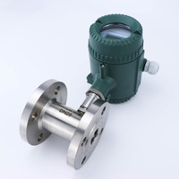 DWEL FMTL alat pengukur aliran turbin cairan, Stainless Steel 4-20mA HART RS485 Pulse Output flens instalasi disesuaikan OEM 0.5%
