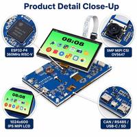Placa de Desarrollo ESP32-P4 con Pantalla Táctil de 7 Pulgadas 1024x600 IPS, WiFi 6, BLE5.3, Kits de Desarrollo HMI + Chip Dual C6 con Cámara MIPI
