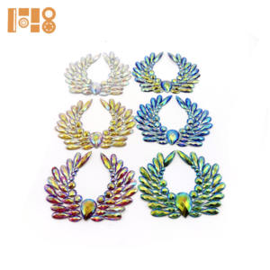 2025 Carnaval Ailes Décoration Strass Applique Hot Fix Patch AB Couleur Vêtements Conception Repassage DIY Décoration en Stock - Product Image 4