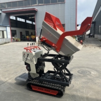 Garten- und Landwirtschafts-Minidumper mit Hebefunktion, 500KG Tragkraft, Kleiner Raupendumper, Tragbarer und Kompakter Mini-Dumper