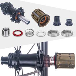 Vélo de route RUJIXU en fibre de carbone T800, hauteur de <span class=keywords><strong>jante</strong></span> 60 mm, frein à disque, 20H 700C, rayons de 3,7 mm, roue à cliquet 36T, pneu clincher/Tubeless - Product Image 6