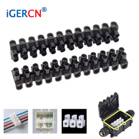 IGERCN haute qualité U Type PE bornier 12 voies 380V 15A bande de connecteur de fil pour équipement basse tension