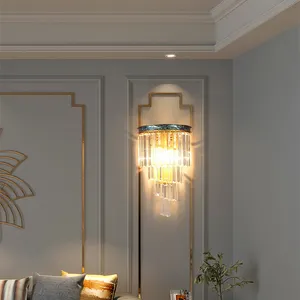 Luminária de parede moderna de cristal para decoração de hotel, luminária de parede moderna moderna com led, novo design, novo design, novidade em 2024
