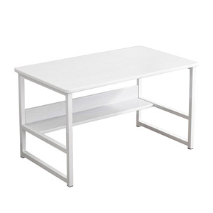 <span class=keywords><strong>Tavolo</strong></span> Moderno Compatto per Laptop, Scrivania <span class=keywords><strong>Salvaspazio</strong></span> in Legno con Scaffale Portaoggetti per Casa e Ufficio, Scrivania per Studenti - Product Image 1