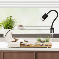 Boîte d'élevage de tortues en plastique écologique pour usage domestique, grande taille, plateforme d'escalade, aquarium paysager, idéale pour le salon