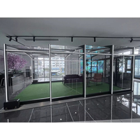 Gaoming Design moderne Véranda extérieure en aluminium Véranda en verre Maisons en verre à vendre Triangle Moulure de toit Cadre en alliage d'aluminium