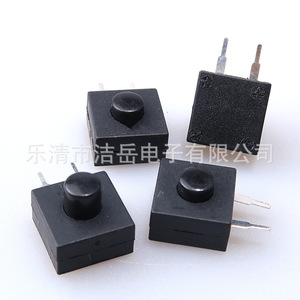 Interruptor autoblocante negro de 12x12, 3A, 6-35VDC, SPST, a prueba de polvo, IP40, para linterna - Product Image 2