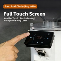 Molinillo de Café Eléctrico Comercial WARM con Muelas Planas de 74 mm, Dosificador para Espresso y Cafeterías