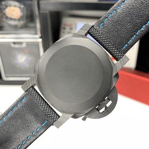 Pa-Ner-Ai famosa marca clásica Lu- PAM01661 costura azul Simple lujo mecánico movimiento noche luz pareja reloj de hombre - Product Image 4