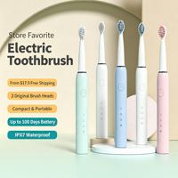 Brosse à dents électrique sonique pour adultes, poils souples, rechargeable par USB, multi-modes, avec emballage personnalisé