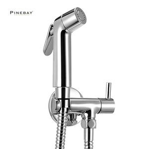 PINEBAY туалет душ аксессуары для ванной комнаты настенное крепление Douche хромированный <span class=keywords><strong>ABS</strong></span> пластиковый Биде опрыскиватель - Product Image 1